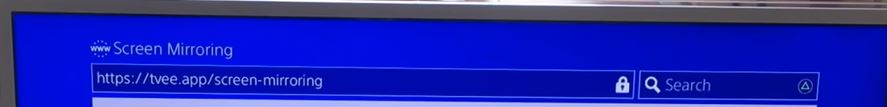 Search for the Screen Mirroring URL