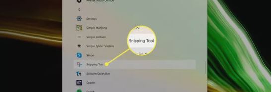 Select Snipping Tool