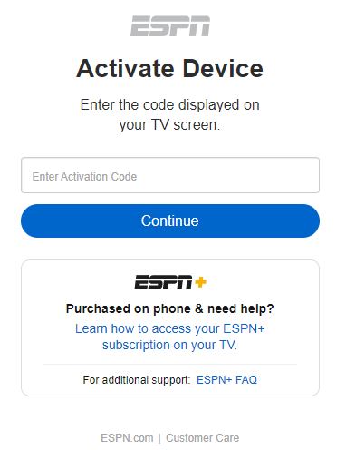 activate espn