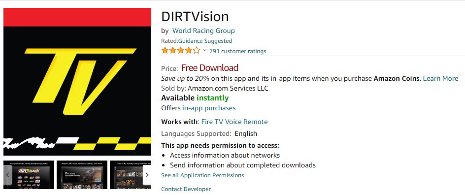 DIRTVision on Firestick