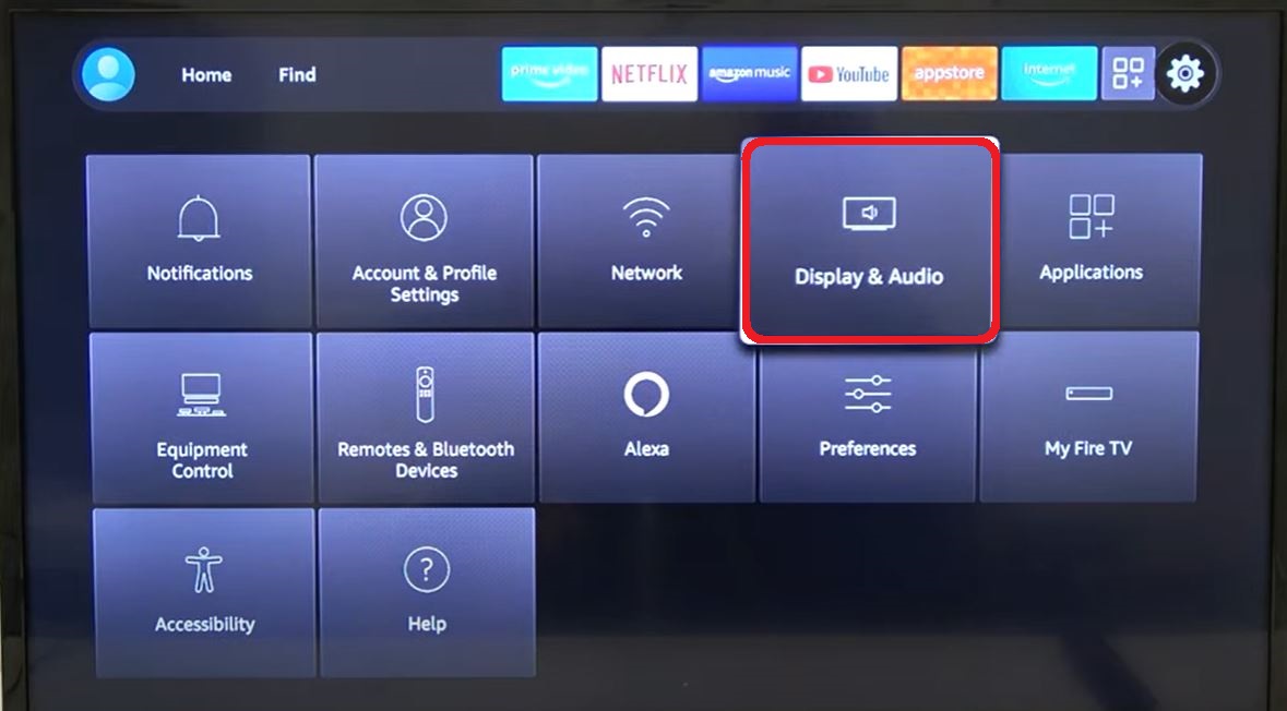 Settings on Firestick
