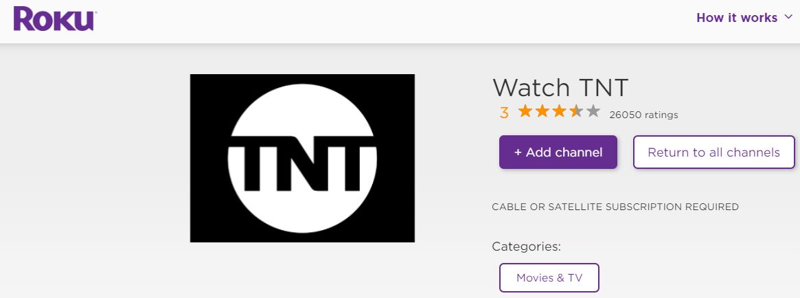 TNT on Roku