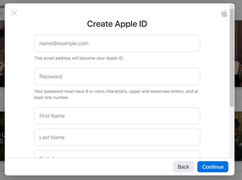 Create an Account on Apple TV+