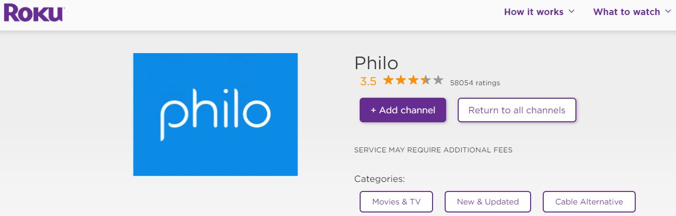Philo on Roku