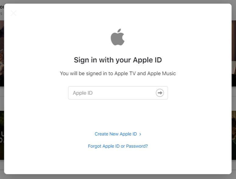 Sign In with Apple TV+