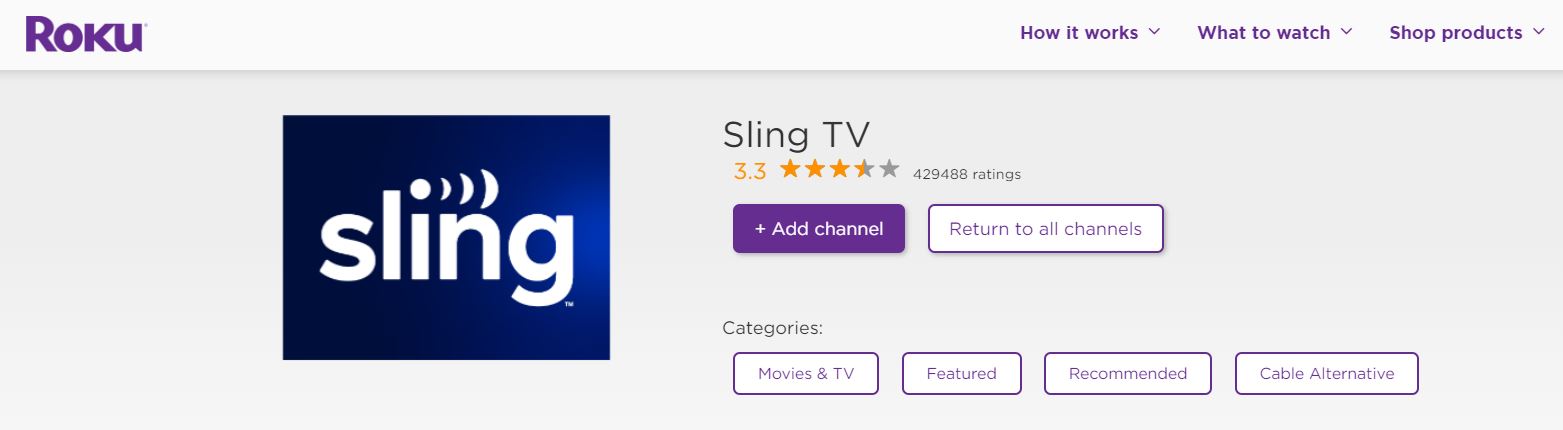 Sling TV on Roku