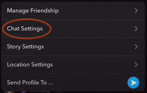 Snapchat Chat Settings