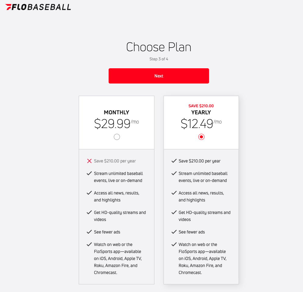 Subscription for Flosports Network