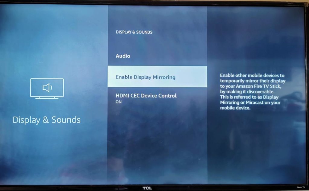 display mirroring on firestick