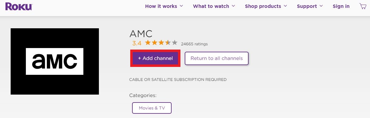 AMC on Roku