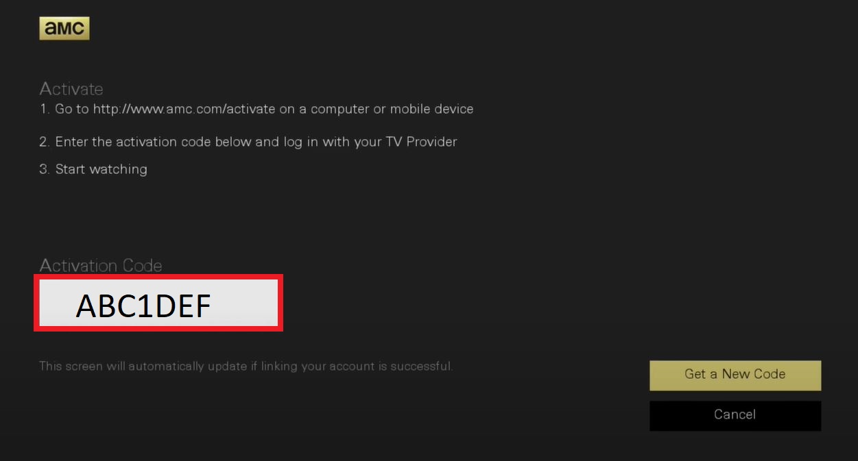 Activate AMC on Roku