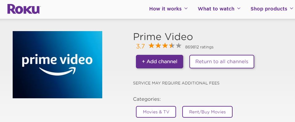 Amazon Prime Video on Roku