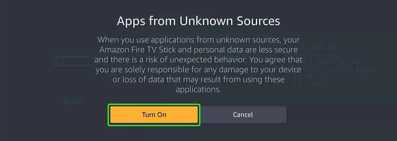 Apps from unknown sources on Firestick