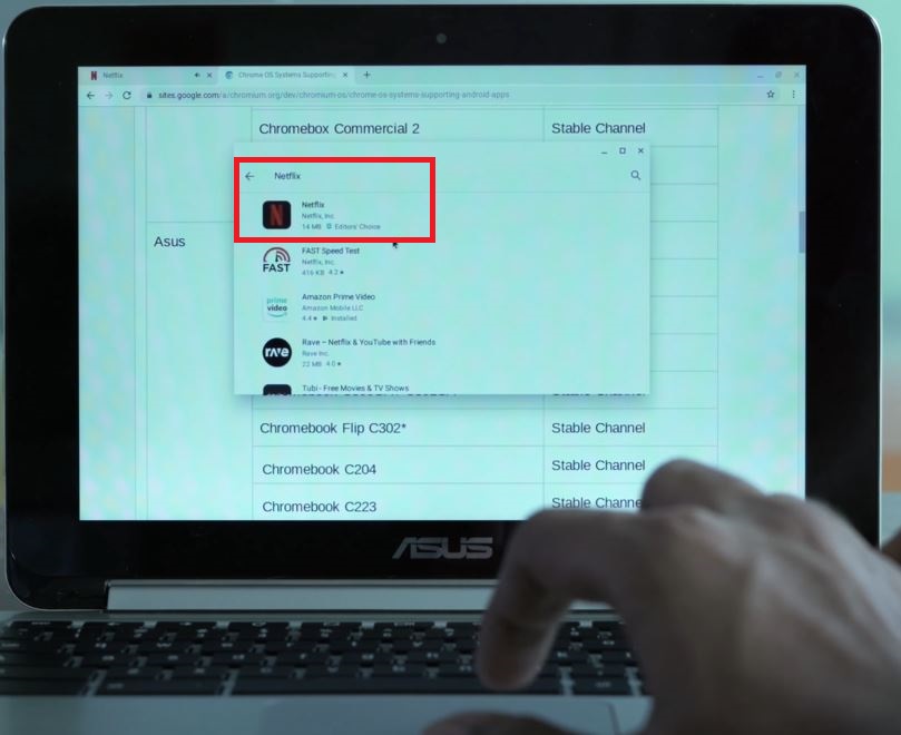 Browse Netflix on Chromebook