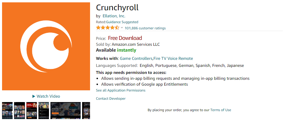 Crunchyroll on Amazon Fire TV