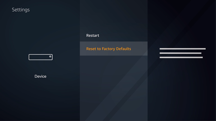 Factory Reset Firestick