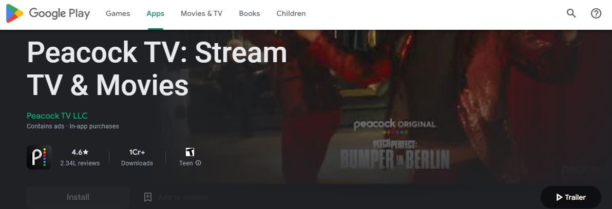 Peacock TV on Smart TV