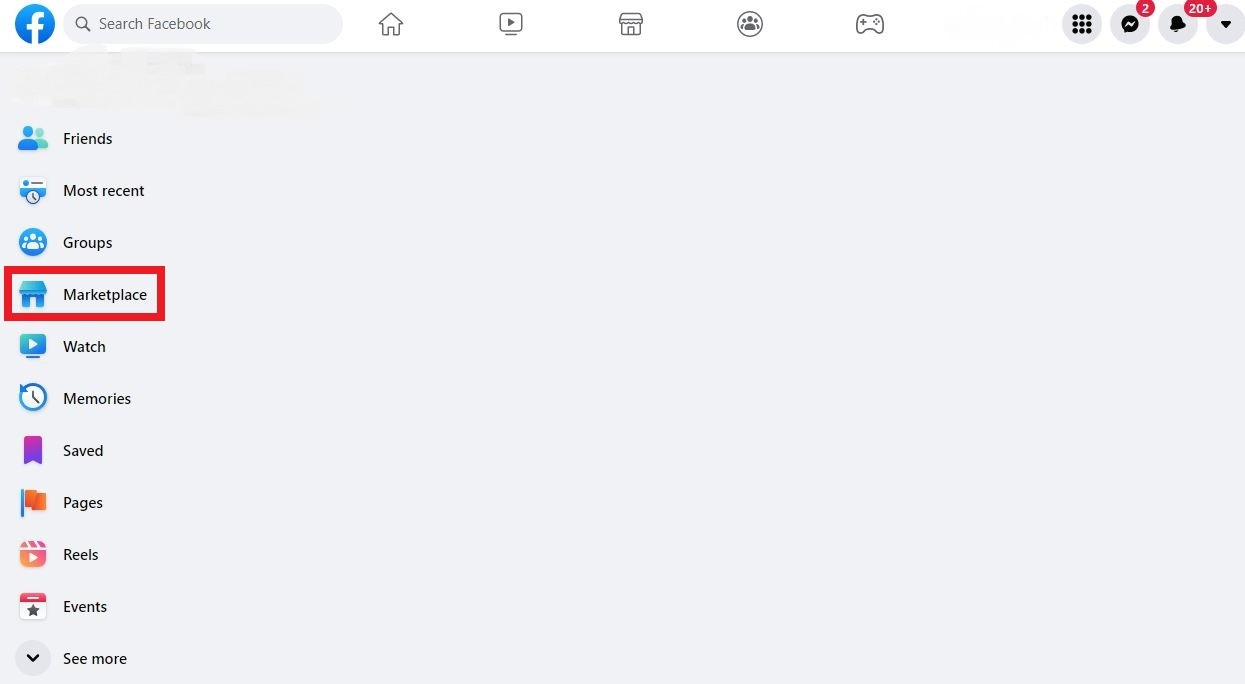 Select Marketplace on Facebook