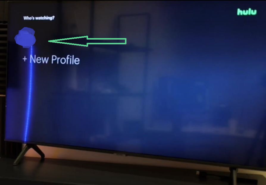 Select profile on Hulu 