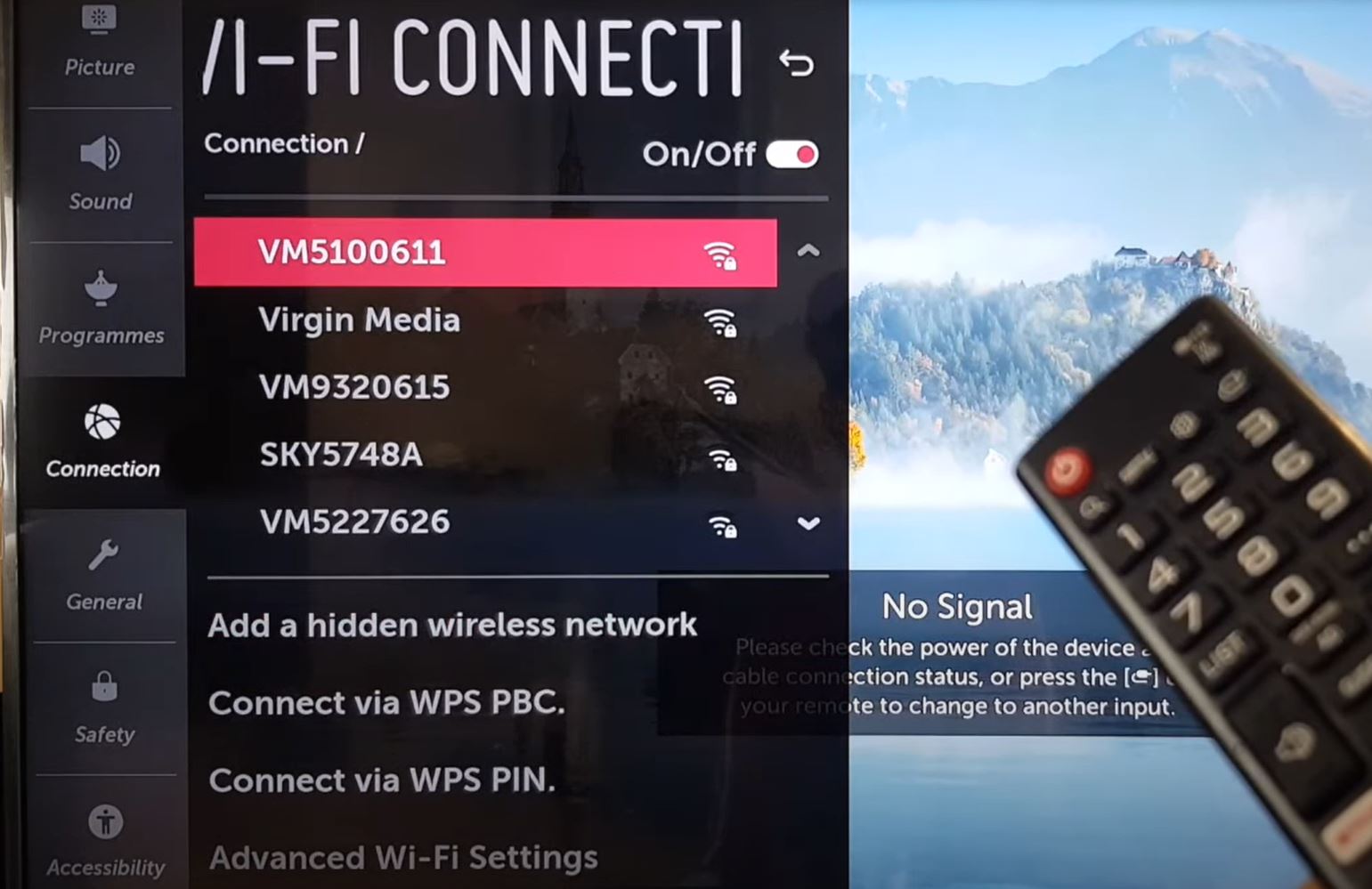 Select WiFi from search result
