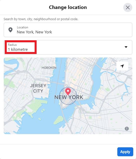 Set the Radius on Facebook Marketplace