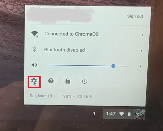Settings on Chromebook