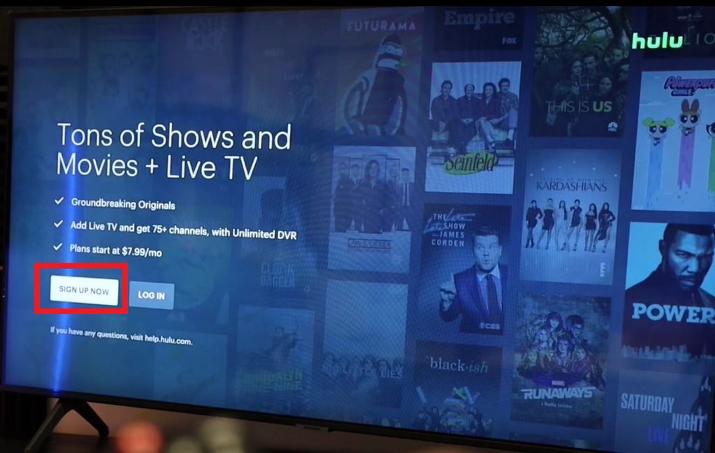 Sign up with Hulu Live TV