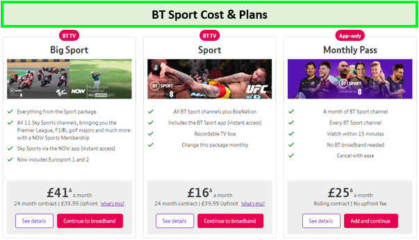 bt sport app susbcription cost