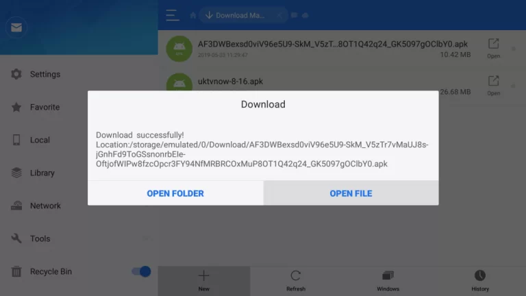 open file on jio tv app on firestick