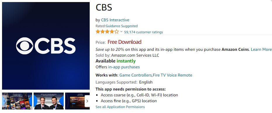 Install CBS on FireStick