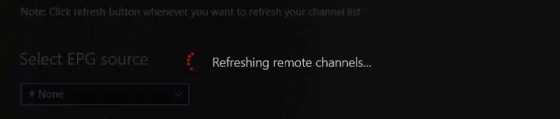 Refreshing Remote Channels on MyIPTV Player