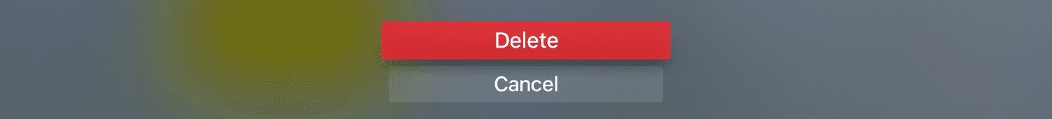 Delete Apps on Apple TV