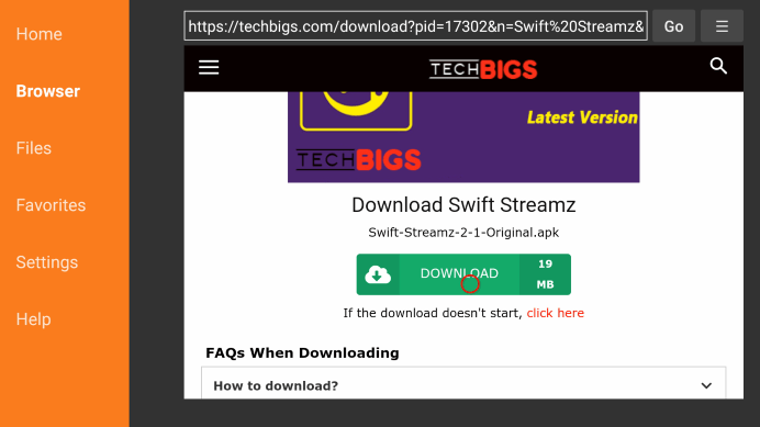 Swift Streamz on Firestick 