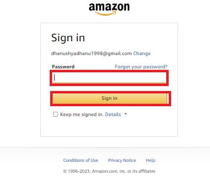 Amazon Password
