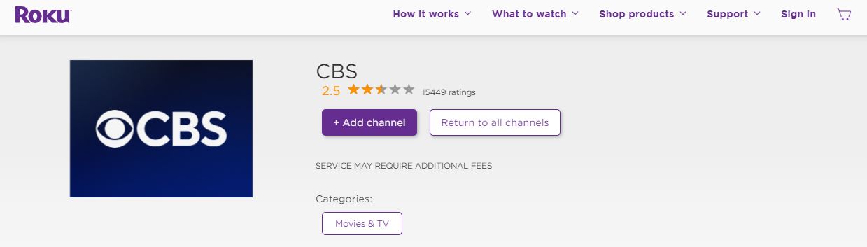 CBS on Roku