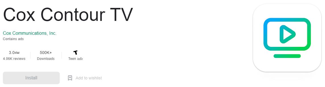 Cox Contour TV app on Android