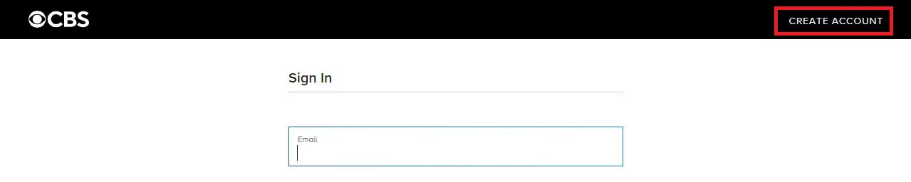 Create Account on CBS