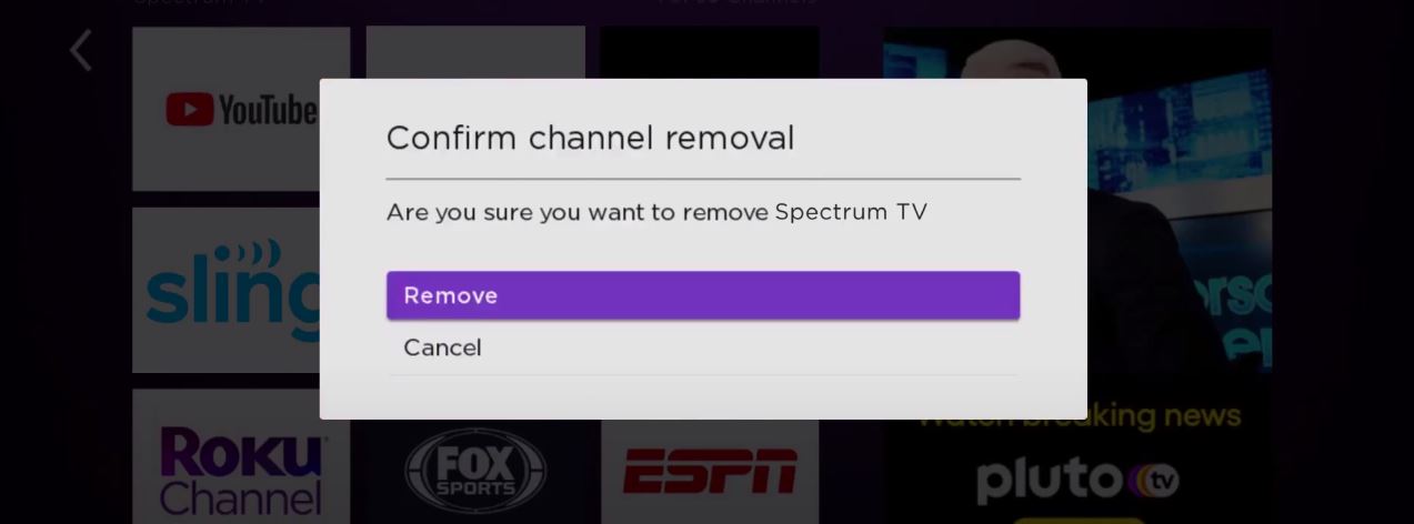 Remove on Roku