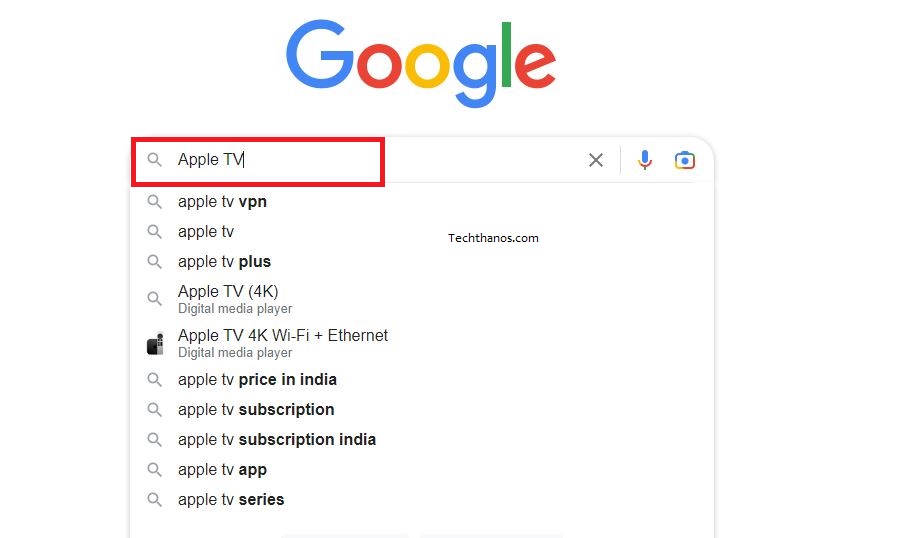 Search Apple TV in Browser