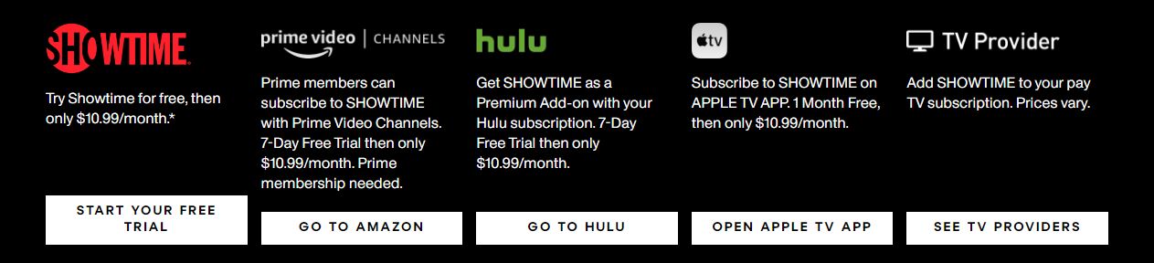 Showtime Apps Preffered