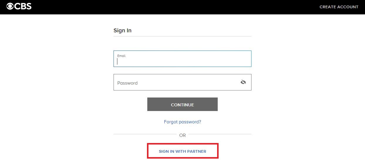 Sign In with Provider on CBS