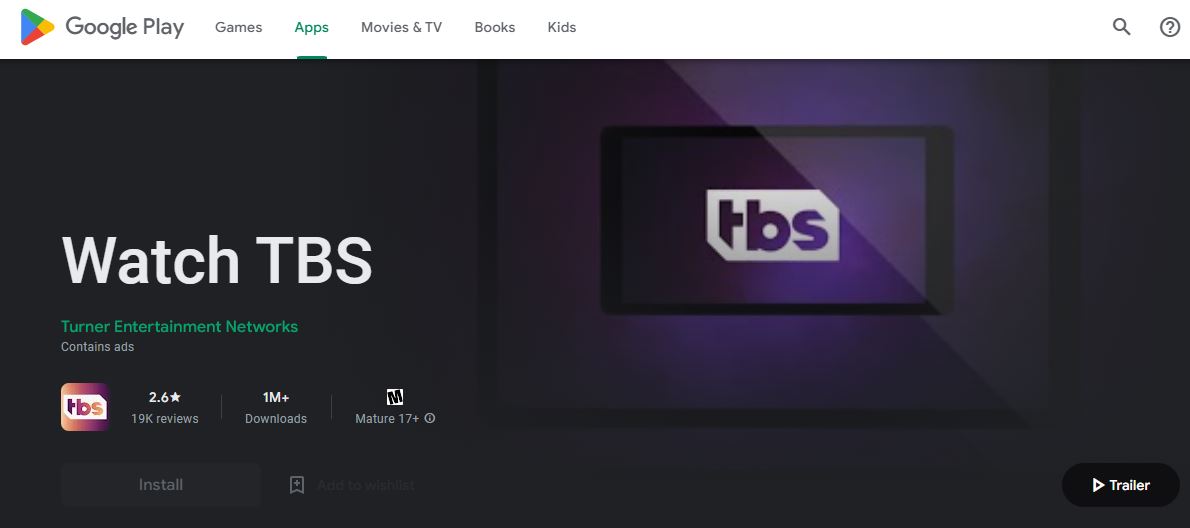 TBS on Google Play Store