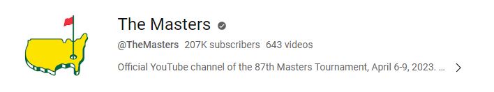 The Masters YouTube