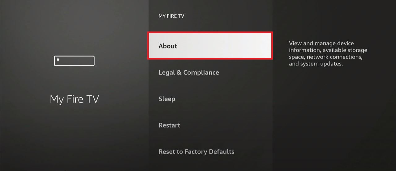 About on Firestick