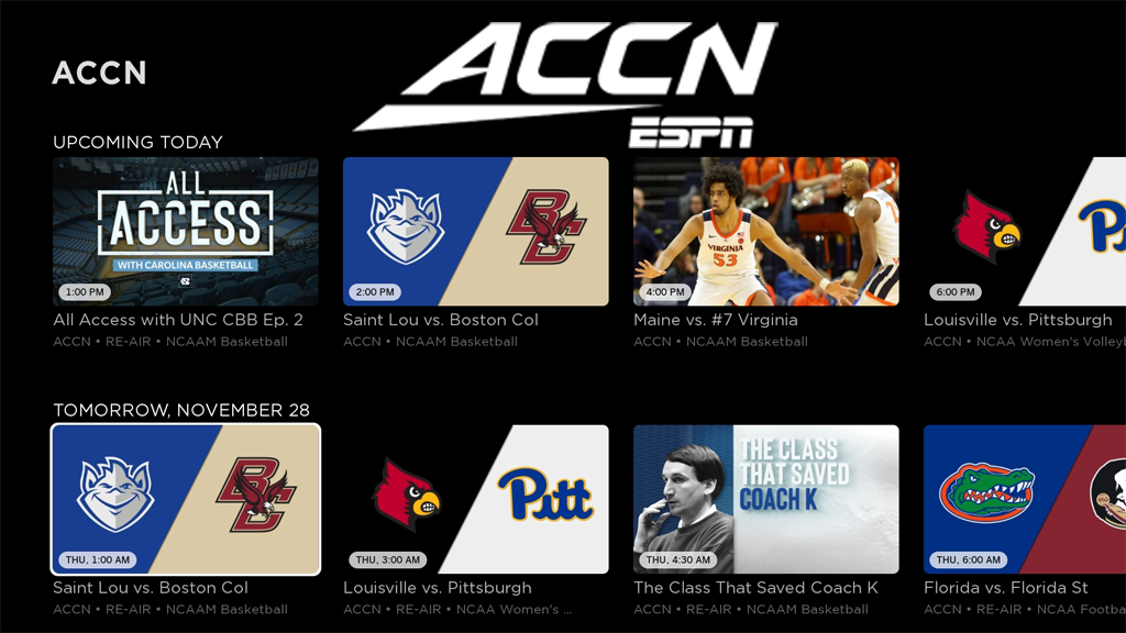 Acc Network on Roku