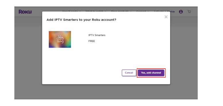 Add IPTV Smarters on Roku