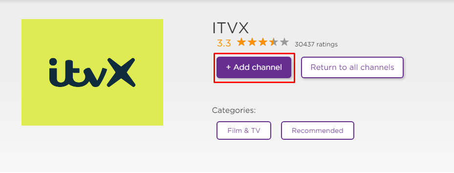 Add ITVX on Roku