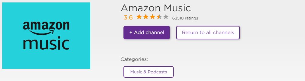 Amazon Music on Roku