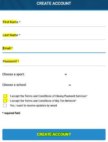 Big Ten Network account