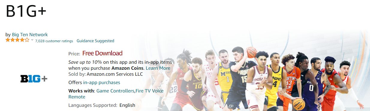 Big Ten Network on FireStick